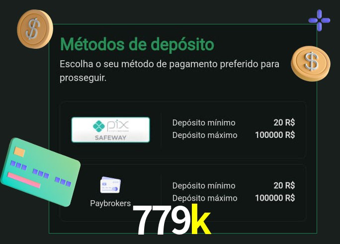 O cassino 779k oferece uma grande variedade de métodos de pagamento